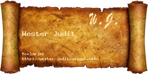 Wester Judit névjegykártya